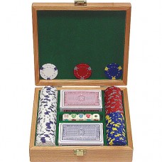 Trademark Poker 100 13g Professional Clay Casino Chips with Beautiful Solid Oak Case   563271306